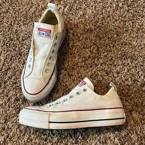 White platform converse